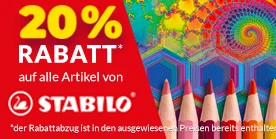 20% Rabatt auf alle Artikel von Stabilo