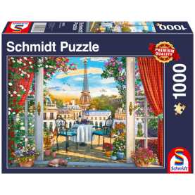 500-teiliges Puzzle Terrasse in Paris mit detailreicher Darstellung und hochwertiger Verarbeitung.
