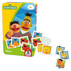 Pädagogisches Memospiel mit Sesamstraße-Motiven für Kinder ab 4 Jahren.