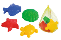 Buntes Sandspielzeug-Set mit vier verschiedenen...