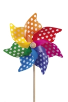 Bunte Windmühle mit Punktmuster, 45 cm Durchmesser...