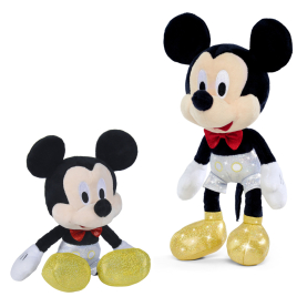 Plüschfigur Disney Sparkly Mickey in 25 cm Größe mit glitzernden Details und charakteristischen großen Ohren.