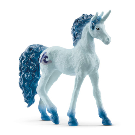 Weißes Einhorn-Figurenset aus der Schleich Bayala Kollektion mit Glitzerdetails und realistischer Gestaltung.