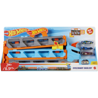 Rotes Hot Wheels 2-in-1 Rennbahn Transporter mit...