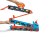 Rotes Hot Wheels 2-in-1 Rennbahn Transporter mit integrierter Rennstrecke und Platz für bis zu 14 Fahrzeuge