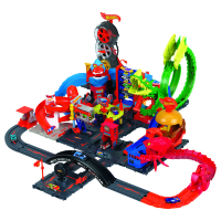 Hot Wheels City Downtown Rennbahn-Sortiment mit Looping und Steilkurven für spannende Autorennen