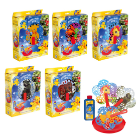 Transparente Pustefix Bubble Multi-Wing Flasche mit 250ml Inhalt für extra große Seifenblasen.