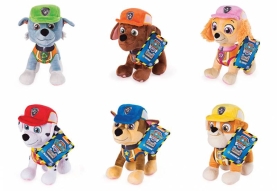 Plüsch Figur von Paw Patrol, 6 verschiedene Charaktere zur Auswahl, ca. 20cm groß.