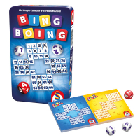 Gesellschaftsspiel Bing Boing mit bunten Holzfiguren und...