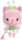 Plüsch-Katze aus Gabbys Dollhouse mit feinem rosa Fell und glitzernden Flügeln.