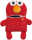 Plüschiger Sorgenfresser Elmo aus der Sesamstraße, 27 cm groß mit bunten Details.