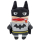 Batman Sorgenfresser Plüschtier 30cm in schwarz-gelb mit großen Augen und Reißverschluss-Mund.