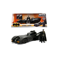 Schwarzer Batman 1989 Batmobil mit Freilauf und...