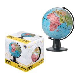Kleiner Globus mit politischem Kartenbild zum Zusammensetzen, Durchmesser 11cm.