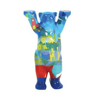 Miniatur Buddy Bär Berlin Kollage in Blau,...