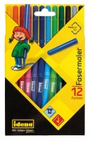 12er Set Idena Fasermaler mit einer Strichstärke von...