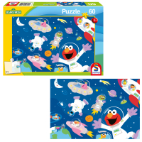 Puzzle Sesamstraße im Weltall mit 6 Teilen für...