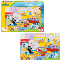 Puzzle Sesamstraße im Straßenverkehr mit 24...