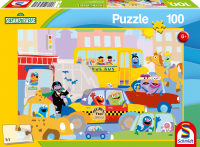 Puzzle Sesamstraße im Straßenverkehr mit 24...