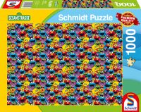 Buntes Puzzle mit Sesamstraße-Motiv und 100 Teilen.