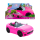 Rosa Cabrio von Barbie mit Glitzereffekten und Platz für zwei Puppen.