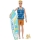 Bunte Barbie Surf Puppe mit Ken und Hund, inklusive Zubehör.