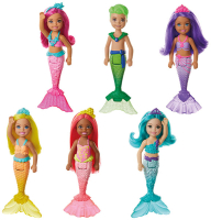 Barbie Chelsea Meerjungfrau Puppe mit blauem Schwanz und...