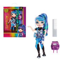 Bunte Rainbow High Puppe Holly Devious mit langen Haaren...