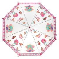 Bunter Regenschirm mit Meerjungfrau-Motiv und einem Durchmesser von 83x66cm.