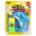 Seifenblasenpistole in Form eines Delphins mit pinken und blauen Details.
