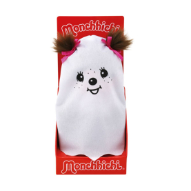 20cm großes Mädchen Monchhichi mit einem freundlichen Gesicht.
