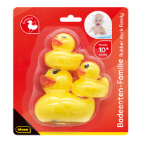 Gelbe Badeenten-Familie bestehend aus Mutter und 2 Babys...