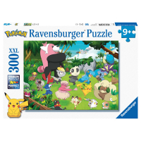 Puzzle mit 300 Teilen und Motiv wilder Pokémon.
