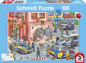 100-teiliges Puzzle Polizeieinsatz mit detailreichem Motiv und stabilen Puzzle-Teilen.
