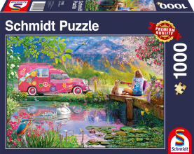 1000-teiliges Puzzle Peace on Earth mit detailreichem Motiv der Weltkarte und harmonischen Farben.