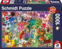 Puzzle Happy Gardening mit 1000 Teilen, bunt bedruckt mit...