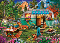Puzzle Camper Romantik mit 500 Teilen und detailreichem...