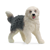 Graues Schleich Bobtail Figur, 5,7cm hoch, aus der Farm...