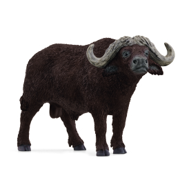 Miniatur-Figur eines Kaffernbüffels aus der Schleich Wild Life Kollektion in realistischem Design.