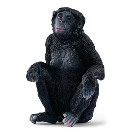 Schleich Wild Life Bonobo Weibchen Figur, 6 cm groß, realistisch gestaltet, perfekt für Tierliebhaber.