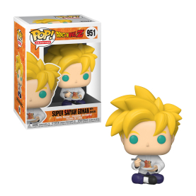 Pop Animation Dragonball Z Figur Super Saiyan Gohan mit charakteristischer gelber Frisur und energiegeladenem Kampfpose.