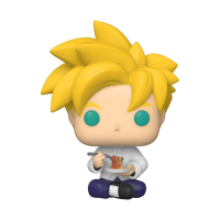 Pop Animation Dragonball Z Figur Super Saiyan Gohan mit charakteristischer gelber Frisur und energiegeladenem Kampfpose.