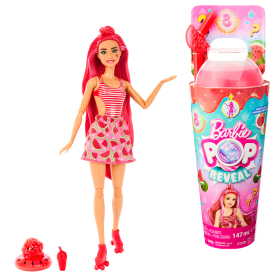 Rosa Lippenbalsam in Wassermelonenform mit saftiger Farbe und fruchtigem Duft.