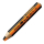 Orange-schwarzer Buntstift WOODY 3in1 DUO mit extra dicker Mine und integriertem Farbpinsel.