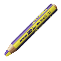 Gelb-violetter Woody 3-in-1 Duo-Buntstift für...