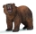 Brauner Grizzlybär aus Kunststoff mit realistischem Fellmuster und beweglichen Gliedmaßen.