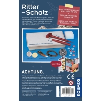 Experimentierkasten Ritterschatz mit verschiedenen Mitbringexperimenten für Kinder.