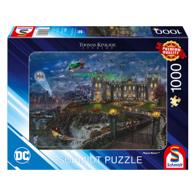 1000-teiliges Puzzle Wayne Manor mit detailgetreuer Darstellung des Anwesens von Batman, ideal für Fans der Superhelden-Welt.