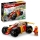 Rotes LEGO Ninjago Kais Ninja Rennwagen Spielzeug mit coolen Ninja-Dekorationen und eindrucksvollen Details.