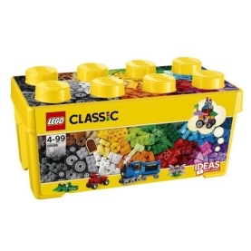 Bunte LEGO Classic Bausteine-Box mit verschiedenen mittelgroßen Steinen für endlose Bau- und Spielkreativität.